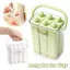 ITRUMPET Khuôn Popsicle cũ, có nắp Khay đá thanh dài bằng silicon, Khuôn làm đá di động bền bỉ Dụng cụ nhà bếp
