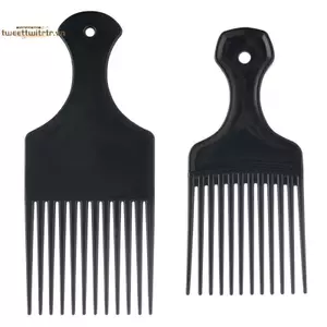TRTR Bàn Chải Răng Rộng Pix Nĩa Bàn Chải Tóc Chèn Tóc Pix Nhựa Gearb Cho Xoăn Afro Dụng Cụ Tạo Kiểu Tóc VN