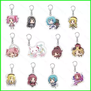 HT3 Puella Magi Madoka Magica Acrylic Móc Khóa Túi Ba Lô Mặt Dây Chuyền Anime Hoạt Hình Chìa Khóa Chian Móc Khóa Quà Tặng Cho Trẻ Em TH3