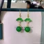 Xanh Khô Ngọc Xanh Ngọc Ngọc Bông Tai Bông Tai Mới Phong Cách Trung Quốc Hoa Cúc Bầu Bông Tai Cao Cấp Bông Tai Nữ