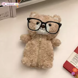 BEABOUT Bút Chì, Túi Đựng Bút Chì Thiết Kế Dây Kéo Sang Trọng, Túi Đựng Bút Gấu Dung Tích Lớn Hoạt Hình Hoàn Hảo