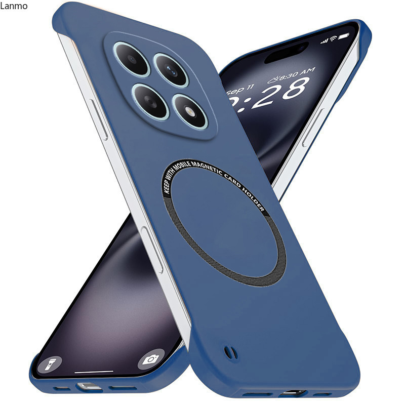 Không viền Sang Trọng Từ Tính Mỏng Cho Xiaomi POCO M8 Pro POCOM8 Ốp Lưng Không Khung Nhẹ Mờ Chống Trầy Xước Vỏ Cứng Chống Sốc Giáp