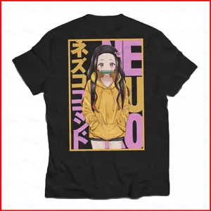 YB1 Demon Slayer Áo Thun Kamado Nezuko Anime Unisex Áo Tay Ngắn Thời Trang Đồ Họa Áo Sơ Mi Plus Kích Thước BY1