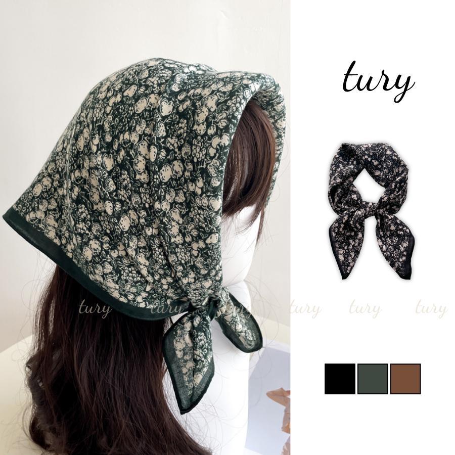 Khăn Lụa Unisex Nam Nữ 70 - Tury - Khăn Lụa Chiffon Họa Tiết Hoa Tròn - KL048