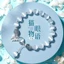 Bướm Mèo Mắt Vòng Tay Niche Thiết Kế Giả Aquamarine Xám Ánh Trăng Pha Lê Vòng Tay Người Bạn Quà Tặng 26.5.6