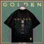 YB1 BTS Jeon Jung Kook jk GOLDEN poster bìa logo áo thun mùa hè Anime tay ngắn Top người hâm mộ ủng hộ BY1