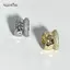 AqToCna 1Pc Xu Hướng Mới Zircon Hai Lớp Tai Không Xuyên Bông Tai Punk Kim Loại Hình Học Tai Dành Cho Nữ Y2K Trang Sức AqToCna