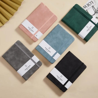 Sổ tay mini cao cấp, khổ A6-A7, 200 trang, bìa da, sổ kế hoạch, thích hợp để ghi chép từ vựng, công thức và ghi chú.