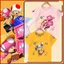 YB1 Super Mario Toad 220g cotton dày áo thun mùa hè Anime tay ngắn hàng đầu BY1