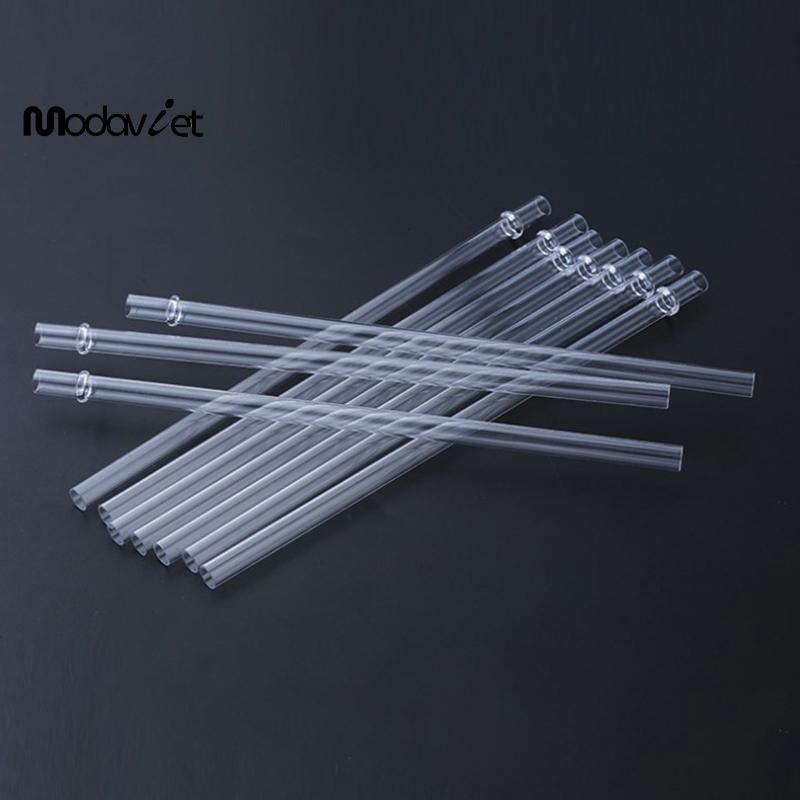 [modavietnamshop] Ống hút nhựa lấp lánh trắng 9 inch 10 chiếc, tái sử dụng dài, dùng cho cốc
