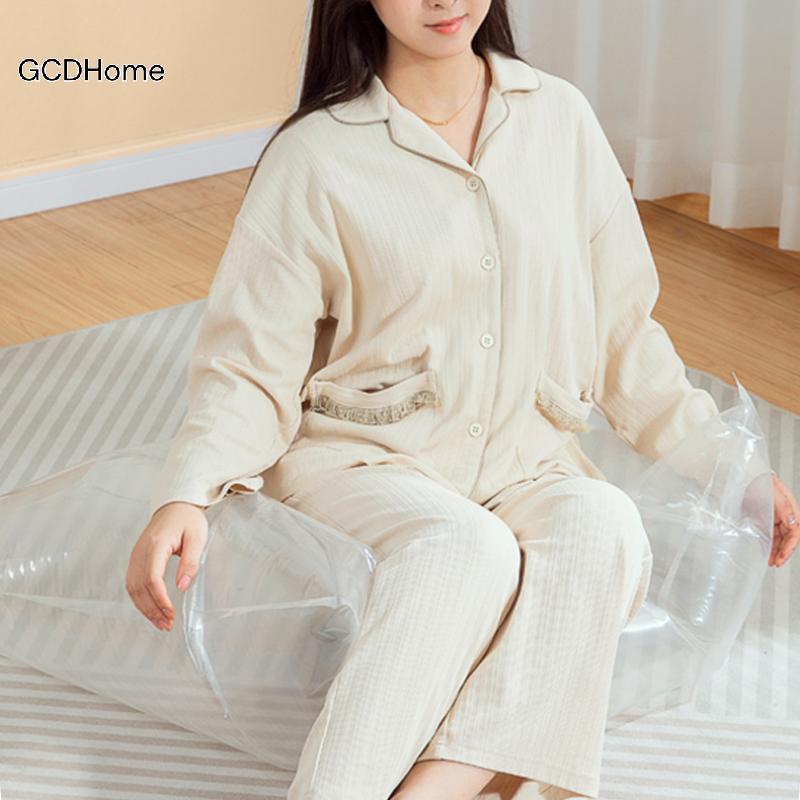 GCDHome Hút Chân Không Túi Bảo Quản Quần Áo Du Lịch Pa Người Tổ Chức Tiết Kiệm Không Gian Chân Không Cói Túi Du Lịch Sử Dụng Tại Nhà HOT