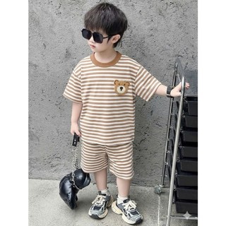 Đồ bộ quần áo mùa hè cho bé trai 14-45kg. Bộ cộc tay bé trai mẫu BỘ KẺ CỘC TAY. Bộ đồ cho bé trai mùa hè. NL28