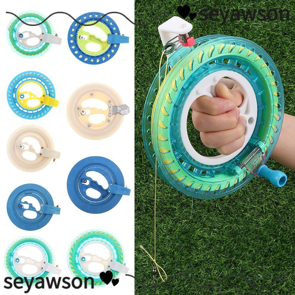SEYAWSON Diều Cuộn Sáng Tạo Vòng Màu Xanh Fying Diều Dây Bay