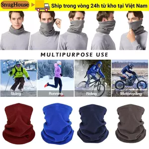 Máy hâm nóng cổ SNUGHOUSE, Khăn quàng cổ lót dày giữ ấm, Mũ chui đầu chống gió sang trọng