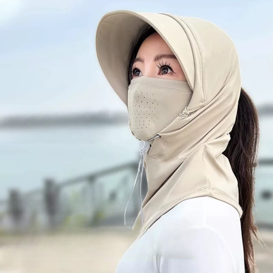 Mũ Chống Nắng Trùm Đầu HomeMate Chống UV 99%, Mũ Kèm Khẩu Trang Che Mặt Thoáng Khí Đi Xe Máy