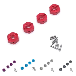 4 chiếc Wltoys 144001 144010 124007 124016 124018 124019 A949 A959 A959-B Kim Loại 12 Mm Bánh Xe Lục Giác Hub Adapter Combiner RC Xe Nâng Cấp Phần