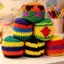 Túi Đựng Chân Dệt Kim 6 Miếng Dệt Kim Handmade Nhiều Màu Sắc Bóng Làm Bằng Tay Cho Trò Chơi Đi Biển Chơi Ngoài Trời saixit2vn