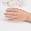 PNPIA- Nhẫn kim cương dát đẹp đơn giản thời trang Nhẫn thép không gỉ sáng bóng dành cho nữ Nhẫn đôi nhẹ sang trọng