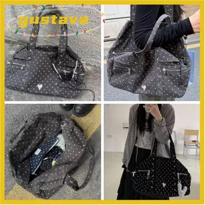 Túi Tote chấm bi GUSTAVA, Túi đeo vai nữ hợp thời trang thông thường, Túi đựng công suất lớn chấm bi