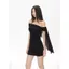 Đầm Nữ Mùa Hè Hơi Béo Hoàng Gia Phong Cách Em Gái Màu Đen Gợi Cảm Đeo Vai Nẹp Pure Desire Sang Trọng Slim-Fit Che Mỡ Mông