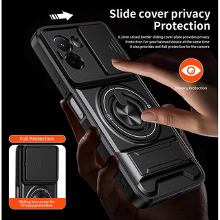 Mới Xoay Ống Kính Trượt Funda Cho POCO M7 4G Ốp Lưng Vòng Từ Tính Cho Xiaomi POCO M7 Plus 5G Ốp Lưng Có Thể Gập Lại Chân Đế Vỏ Giáp