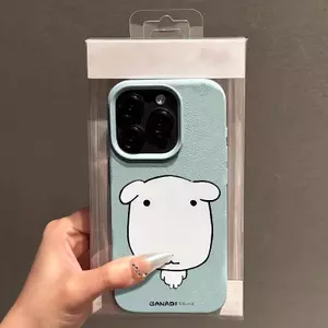 Chú chó nhỏ nét tay đơn giản Phù hợp với vỏ điện thoại 1716, iPhone 15/14, nhỏ nét