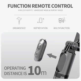 Tripod điện thoại P15 Mini 4 chân gậy selfie 3in1 Bluetooth remote xoay 360 độ