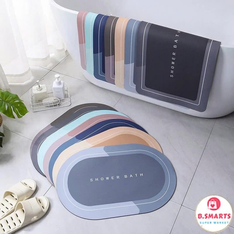 Thảm lau chùi chân trải sàn silicon mềm thấm hút tốt chống trơn trượt - Hoàng Nam Living