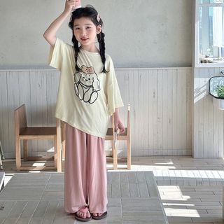 Bộ đồ mặc nhà cho bé – Áo tay lỡ + quần dài cotton, in hình dễ thương, thoáng mát mùa hè