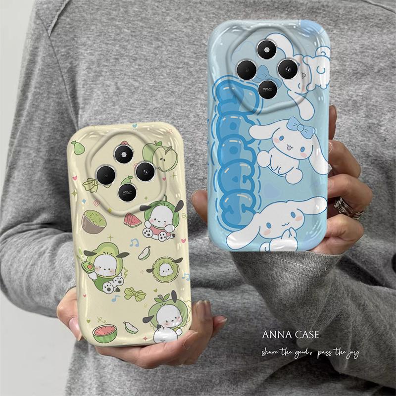 Vỏ Cho Redmi 14C POCO C75 Phim Hoạt Hình Kem Sanrio Cặp Đôi Mềm TPU 3D Sóng Silicon Vỏ Điện Thoại