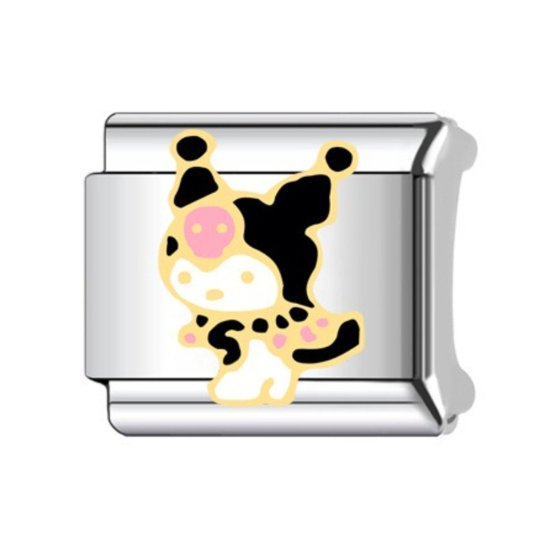Vòng tay mô-đul Ý DIY họa tiết Hello Kitty, làm từ thép không gỉ