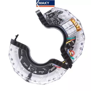 MAKY LED - Đèn sạc xe đạp chống nước đa màu sắc, tích hợp đèn bánh xe và trung tâm, an toàn cảnh báo và trang trí