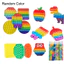 < Pluscloth > Rainbow Push Bubble Fidget Toy Giảm căng thẳng Bong bóng silicon bật lên Trò chơi bóp giác quan Lo âu Bình tĩnh ủng hộ bữa tiệc cho trẻ em Người lớn Đồ chơi bàn văn phòng du lịch vui nhộn Đồ chơi Fidget