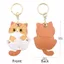 THEGIRL8B Pu Da Mèo Mặt Dây Chuyền, Móc Treo Hoạt Hình Động Vật Móc Khóa, Nhiều Màu DIY Handmade Sáng Tạo Thẻ Truy Cập Bao Túi Trang Trí