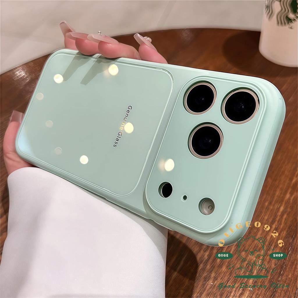 【 Ốp lưng iPhone17 】 Vỏ kính Macaroon cảm giác da Vỏ điện thoại iphone17 Pro Max 16 15 14 13 12 cho vỏ iPhone Vỏ mềm silicon TPU chống sốc