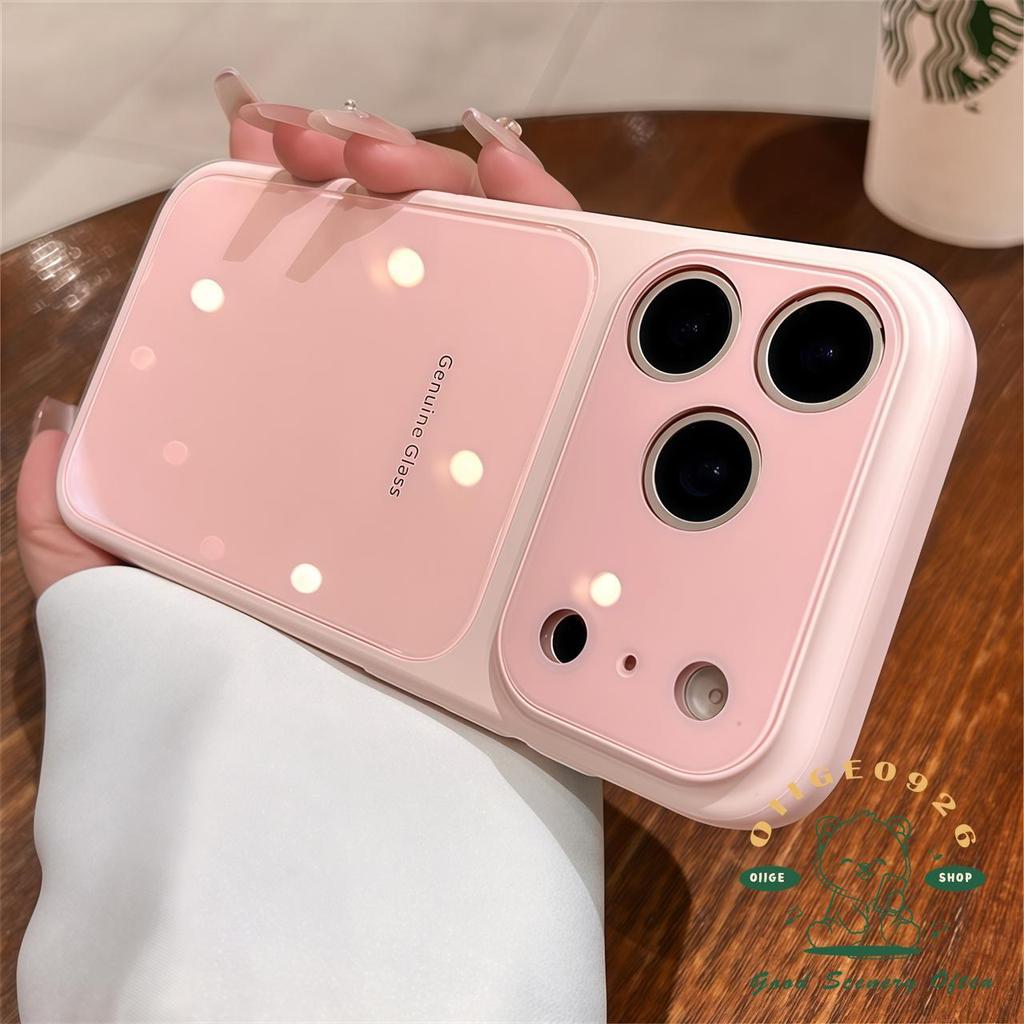 【 Ốp lưng iPhone17 】 Vỏ kính Macaroon cảm giác da Vỏ điện thoại iphone17 Pro Max 16 15 14 13 12 cho vỏ iPhone Vỏ mềm silicon TPU chống sốc