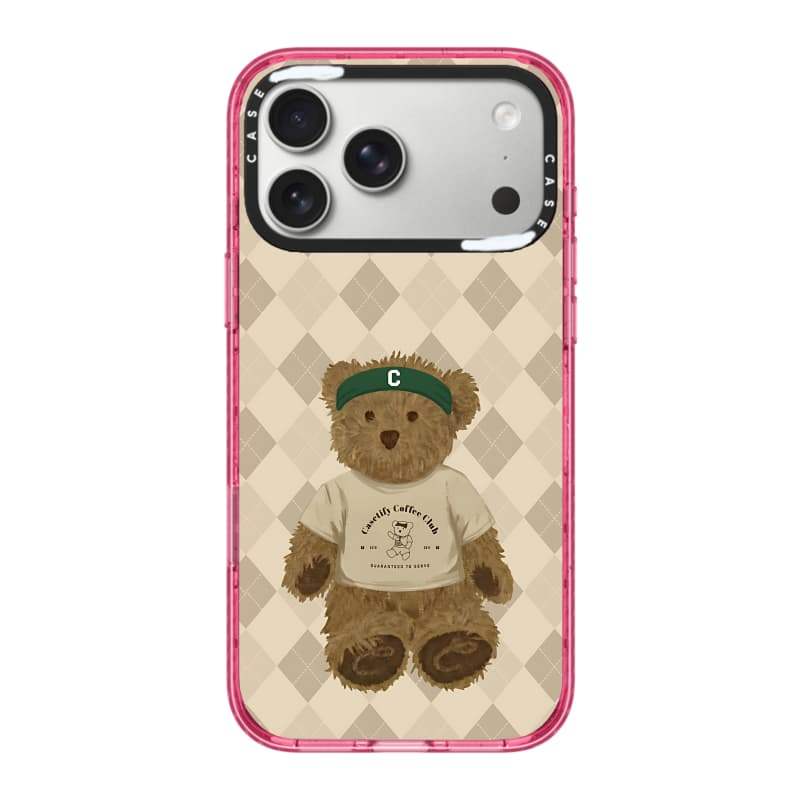 CASECASE X Sip & Serve Bear Case Black / Sky Blue / Pink Fizz Candy Collection Color Clear Hard Hard Magnet Impact Case cho Apple IPhone 13 14 15 16 17Pro Max Plus Có Hộp