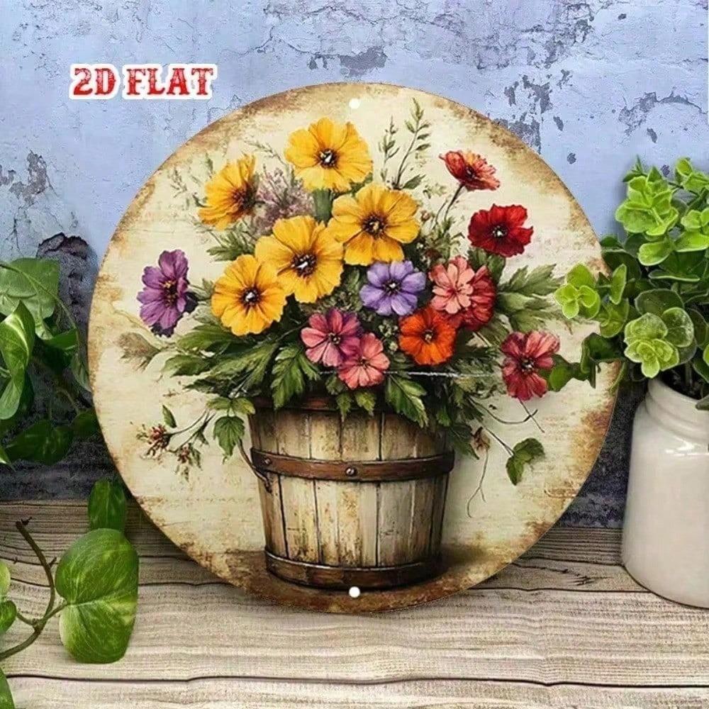 CIFbuy Dấu hiệu kim loại cổ điển Nghệ thuật treo tường hoa cho trang trí quán cà phê tại nhà