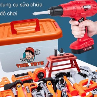 Bộ dụng cụ sửa chữa trẻ em Máy khoan điện Giả vờ chơi STEM Đồ chơi cơ khí giáo dục Tuổi 3 Plus