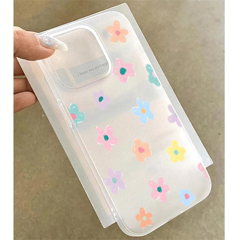 Kẹo hoa nhỏ cho trường hợp iPhone 17pro iPhone 16/15 Skin Feeling Frosting Case