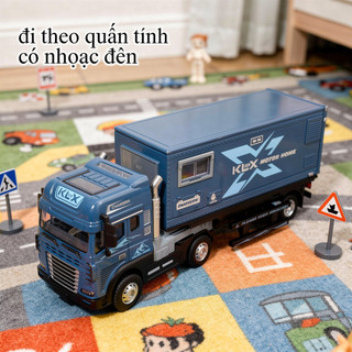 Quán Tính Cắm Trại RV Đồ Chơi Hợp Kim Xe Âm Nhạc Đèn Xoay Đầu Lớn Trẻ Em Quà Tặng Playset