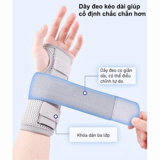 Nẹp Cổ Tay Hỗ Trợ Nẹp Nhôm Ổn Định Thoáng Khí Ống Cổ Tay Giảm Đau Phục Hồi Thể Thao