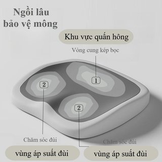 Memory Foam Đệm Ghế Thoáng Khí Chống Trơn Trượt Văn Phòng Ghế Ô Tô Miếng Lót Thắt Lưng Hỗ Trợ Ngồi Dài