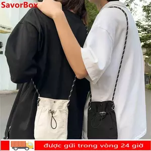 Túi Messenger SAVORBOX, Túi Đeo Vai Màu Trơn Nhẹ, Vải Thời Trang Phong Cách Tối Giản Ví Đựng Tiền Xu Nhỏ Cho Ngoài Trời