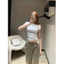 260g Cotton Người Liu Haosun Cùng Phong Cách Dawang Hot Kim Cương Chữ Slim-fit Slimmer Nhìn Nữ Hot Girl Phong Cách Niche Ngắn @26042806