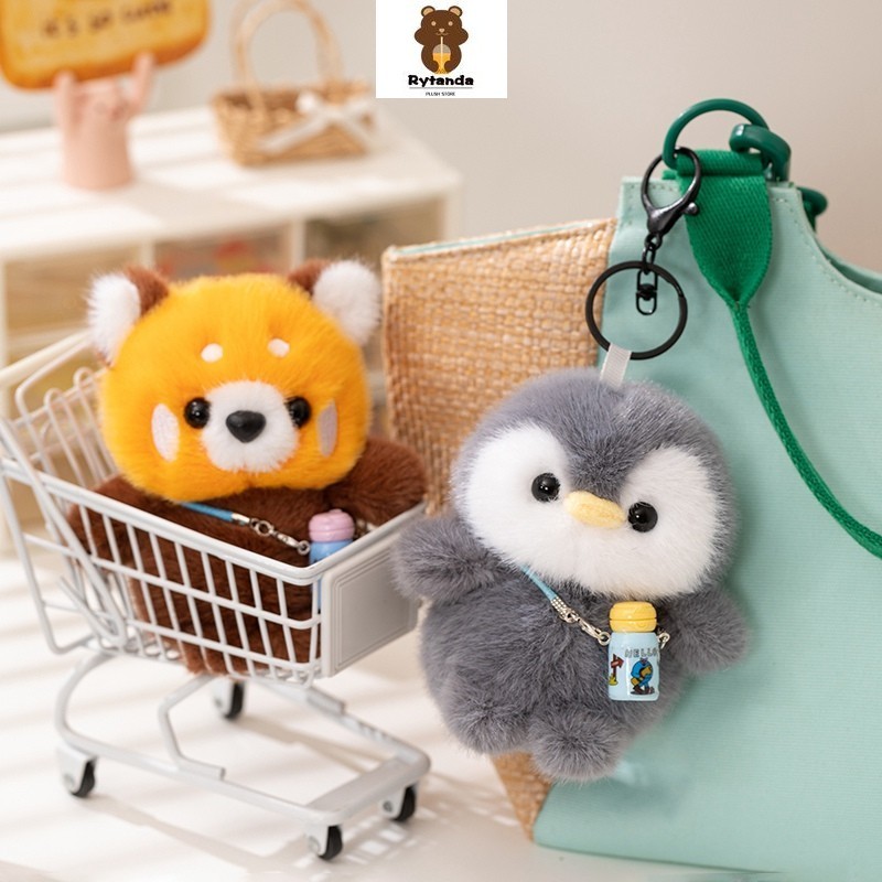 Rytanda Mô Phỏng Dễ Thương Raccoon Sloth Capybara Voi Hoang Dã Boar Cáo Sói Mèo Chó Sang Trọng Móc Khóa Mềm Mại Trẻ Em Bạn Gái Giáng Sinh Năm Mới Quà Tặng Sinh Nhật Thú Nhồi Bông Mặt Dây Chuyền