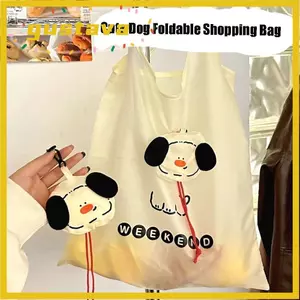 GUSTAVA 1 Túi Mua Sắm Có Thể Gập Lại, Túi Đeo Vai Du Lịch Hoạt Hình Nylon, Túi Đựng Gấp Dung Tích Lớn Có Thể Gập Lại Chống Thấm Nước