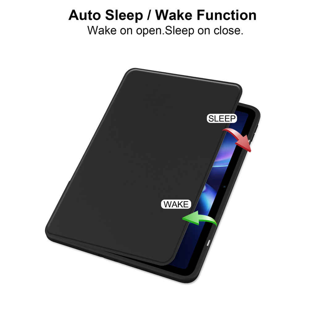 Ốp Lưng Cho Xiaomi Redmi Pad 2 SE 9.7 inch 2026 Máy Tính Bảng Xoay 360 Trong Suốt acrylic Lật Nắp Bút Khay Chống Sốc Ngủ Đánh Thức Vỏ