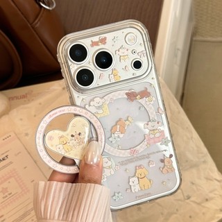 [Sheren] Ốp điện thoại hình minh họa chú chó con dễ thương Thích hợp cho i17 16 15 14 13 12 11 pro max Vỏ bảo vệ chống sốc