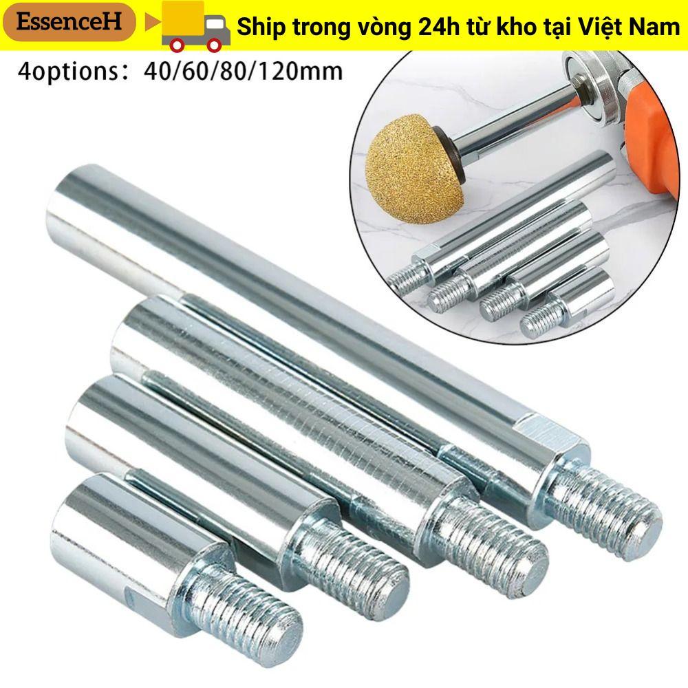 Thanh chuyển đổi máy mài góc ESSENCEH 1 chiếc, Thanh nối dài trục 40 / 60 / 80 / 140mm, Sợi M10 cho Model 100 125 Máy mài góc Phụ kiện đánh bóng Thanh kết nối mài